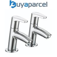 Bristan Orta Basin Taps Chrome Basin Pillar Taps Pair 1/2" Tap