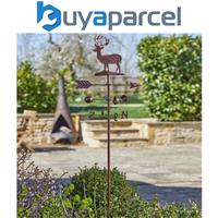 Smart Garden Stag Windvane Wind Weather Vane Mobile Brushed Copper 170cm