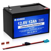 12V 12Ah LiFePO4 Lithium Battery with 15A BMS Deep Cycles