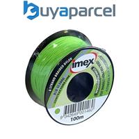 Imex Green 100m Stringline High Visibility Fluorescent 8 Strand Braided Nylon