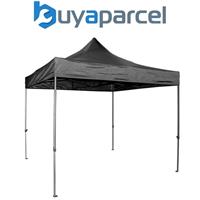 Vaunt Gazebo Heavy Duty Steel Black Outdoor Work Shelter 3m x 3m Tent V1903200
