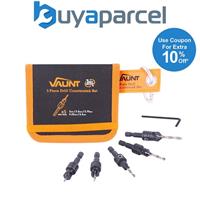 Vaunt V1318001 5 Piece Drill Countersink Drill Bit Set Quick Release 1/4 Hex