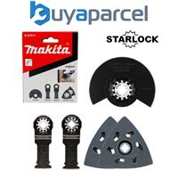 Makita Starlock Multi Tool 5 Piece Carpentry Set Plunge Segment Blade DTM52