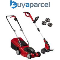 Einhell 32cm Lawnmower 1000W Corded Electric + Corded Garden Strimmer 30cm 450w