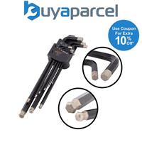 Vaunt X 9 Piece Metric Ball End Diamond Tipped Hex Allen Key Set Carbon Steel