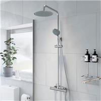 Round Thermostatic Bar Mixer Shower with Adjustable & Fixed Head - Round