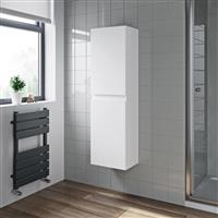 Bathroom Cabinet Flat Pack Gloss White Wall Hung Tall 350 x 250mm