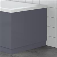 Grey Gloss Bath Panel 700mm - End MDF 18mm Thickness Bathroom