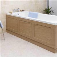 Oak Wood Bath Side Panel 1700mm - Side MDF Bathroom Brown Straight Bath