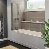 Straight Square Bath Bundle 1700x700mm Square Shower Screen & Front Bath Panel