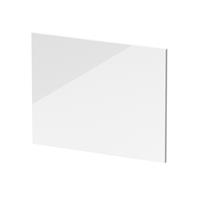 White Gloss Shower Bath Panel 680mm - L Shaped End MDF Bathroom