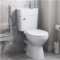 2-in-1 Close Coupled Toilet With Sink On Top - Tap & Waste Included Space Saving