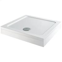 Raised 900 x 900mm Square Shower Tray with Waste Lightweight & Sturdy Bathroom