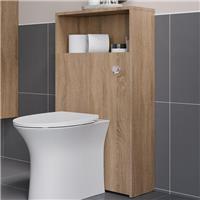 Wood Back to Wall Toilet Unit Only - 600mm Modern Bathroom Storage