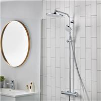 hansgrohe Crometta S Showerpipe 240 EcoSmart Thermostatic Mixer Shower Chrome