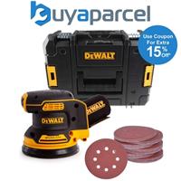 Dewalt DCW210N Cordless Brushless 18v XR Orbital Sander 125mm + Tstak +50 Sheets