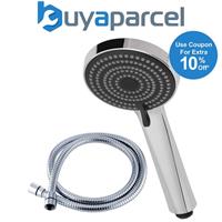 Triton Sara Shower Head Chrome Universal 3 Spray Modes High Flow + 1.25m Hose