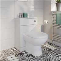 Essentials White Back To Wall Toilet Unit & D Shape Toilet 500mm Dual Flush
