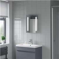 LED Bathroom Mirror 500 x 390mm - Battery Operated Rectangle