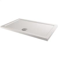 Low Profile 800 x 700mm Stone Resin Shower Tray with Waste White ABS Bathroom