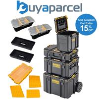 Dewalt Toughsystem 2 4PC Rolling Mobile Tool Storage Box Trolley DS400 + DS166