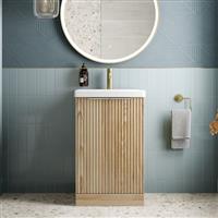 Bathroom Vanity Unit Basin Sink Free Standing 500mm Cabinet Doors Storage Wood