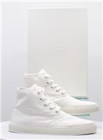 MAISON MARGIELA TABI P1875 MENS FABRIC HIGH TOPS UK 8 EU 42 WHITE RRP 440 AD