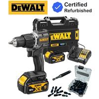 Dewalt DCD100P2T Black 18v XR Brushless Compact Combi Hammer Drill + 25PC Set