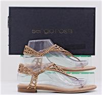 SERGIO ROSSI SWAROVSKI THONG SANDALS WOMENS UK 3 EU 36 BROWN RRP £295 AD