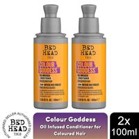 Bed Head by Tigi Colour Goddess Mini Conditioner for Coloured Hair, 100ml, 2pk