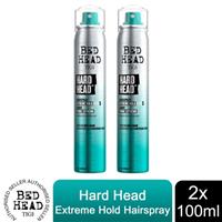 Bed Head by TIGI Hard Head Hairspray for Long-Lasting Extreme Hold 100 ml, 2pack
