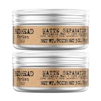 Bed Head for Men by TIGI Matte Separation Mens Hair Wax for Firm Hold 85g, 2pk