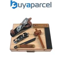 Faithfull 5 Piece Carpenters Woodworking Tool Kit Planes Square Gauge FAICARPSET