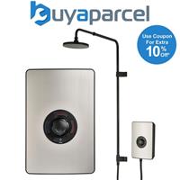 Triton UniQ Aspirante Nickel Effect Electric Shower 9.5kW Rainshower Head