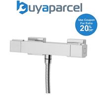 Triton Muse Square Thermostatic Bar Mixer Shower Exposed Chrome Excellente Tees