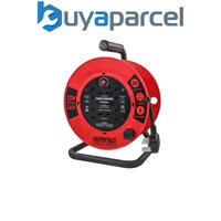 Faithfull XP03-E1 Open Cable Reel 240V 20m 13A 4 Socket 1.25mm Cable FPPCR20240
