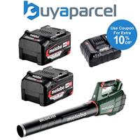Metabo 601607850 Cordless Leaf Blower 18V Quiet Blower LB + X2 4AH Battery Kit