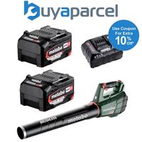 Metabo 601607850 Cordless Leaf Blower 18V Quiet Blower LB + X2 5.2AH Battery Kit