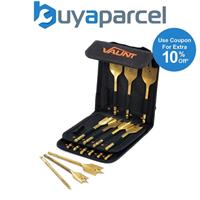 Vaunt Essentials Flat Bit Set Titanium Coated Spade Bit 16 Piece Set in Walllet