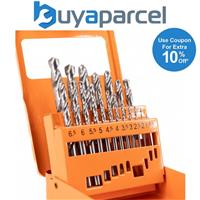 Vaunt 19 Piece HSS Ground Forged Drill Bit Set Self-centering Tip 1mm to 10mm