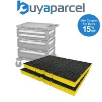 2 x Shadowfoam SFI-DTSDXL1250Y DeWalt DXL Deep Drawer Foam Insert 50mm Yellow