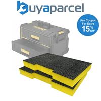 2 x Shadowfoam SFI-DTSYSD250Y DeWalt TOUGHSYSTEM Drawers Insert 50mm Yellow