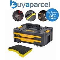 Dewalt DWST1-70706 TStak IV Tool Storage 2 Shallow Draws + 2x 30mm Shadowfoam