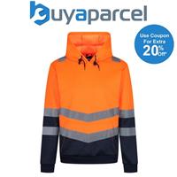 Regatta 188 90 Overhead Hoodie Orange XXL High Viz Hi Vis Hoody TRF663 188 90 - Extra Extra Large S
