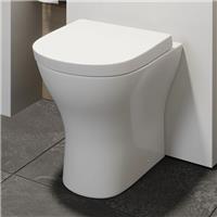 Back To Wall Toilet Soft Close Seat White Contemporary W36cm H40cm Dual Flush