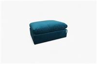 Mellow Footstool, Plush Velvet Teal
