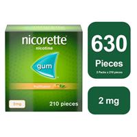 Nicorette Fruitfusion 2mg Gum 3 x 210 - 12 Weeks* BundleTotal Gum 630