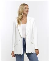 River Island Womens White Blazer Size 14
