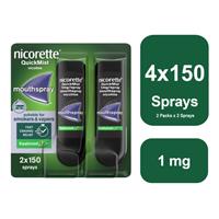 Nicorette Freshmint Quickmist 1mg/Spray Mouth Spray 2 x 2 - 8 Weeks* Bundle