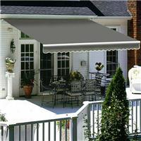 3m Retractable Awning Manual Outdoor Garden Canopy Patio Sun Shade Shelter Grey